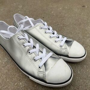 Converse Silver Sneakers with White Accents